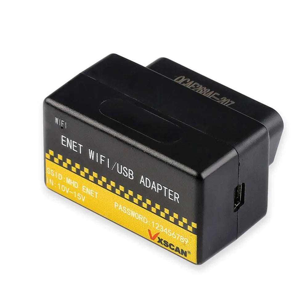 OBD ENET WIFI/USB Adapter DOIP For VW/VOLVO BMW F/G-series Compatible with BimmerCode E-SYS Bootmod3 Ethernet